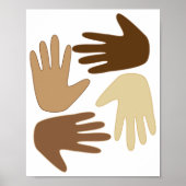 Poster Mains d'ethnies différentes (Devant)