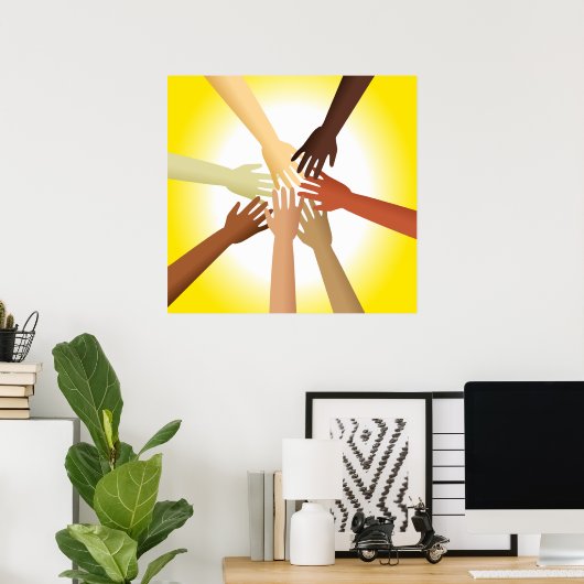 Poster Mains diverses (Bureau à domicile)