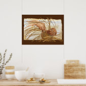 Poster Mains du tisserand de panier (Cuisine)