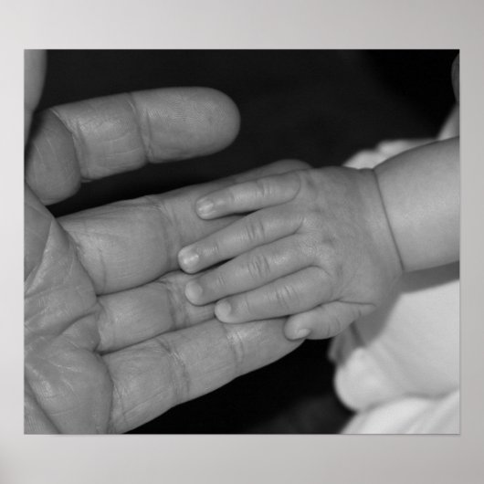 Poster Mains en noir et blanc (Devant)