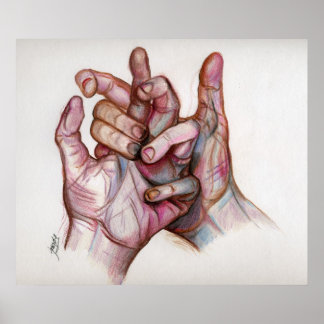Poster mains entremêlées