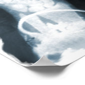 Poster Mains et bijoux en squelette X-Ray - bleu (Coin)