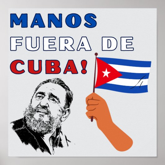 Poster Mains hors de Cuba ! (Devant)