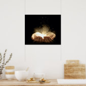 Poster Mains pliées tenant la lumière (Cuisine)