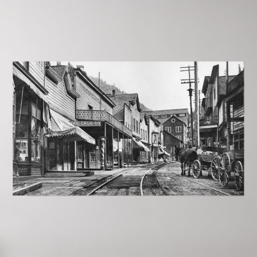 Poster Mainstreet Burke Ville fantôme - Idaho (Devant)