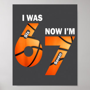 Poster Maintenant Année 7 Je Suis 6 Vieux Basketball 7 Je