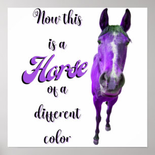 Poster Maintenant C'est Un Cheval De Couleur Différente V