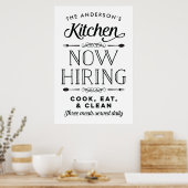 Poster Maintenant Embaucher Fun Personnalisé Cuisine Pers (Cuisine)