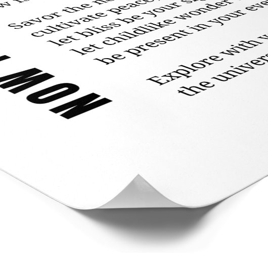 Poster Maintenant, est-ce que nous avons Be Present Poem  (Coin)