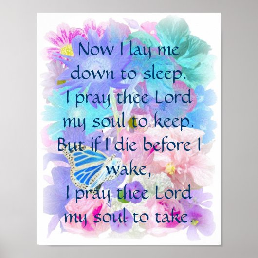 Poster "Maintenant je me couche" Imprimer (Devant)