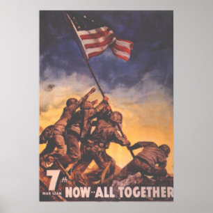 Poster Maintenant toutes les marines Ensemble-USA