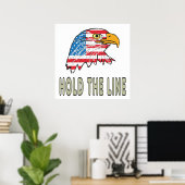 Poster Maintenez La Ligne (Bureau à domicile)