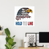 Poster Maintenez La Ligne (Bureau à domicile)
