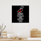 Poster Maintenez le calme et la tonte allumées (Cuisine)