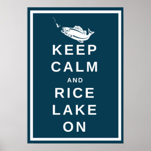 Poster Maintenez le calme et le lac rice, SUR l'affiche