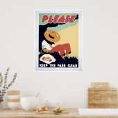 Poster Maintenez le parc propre WPA 1937 (Cuisine)