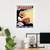 Poster Maintenez le parc propre WPA 1937 (Bureau à domicile)
