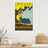Poster Maintenez le parc propre WPA 1938 (Cuisine)