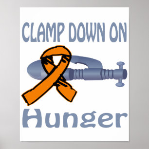 Poster Maintenez vers le bas sur l'affiche de faim