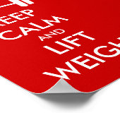 Poster Maintenir calme et soulever l'affiche de poids pou (Coin)