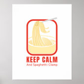 Poster maintenir calme et spaghetti collier (Devant)