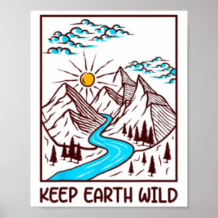 Poster Maintenir le réchauffement climatique sauvage pour