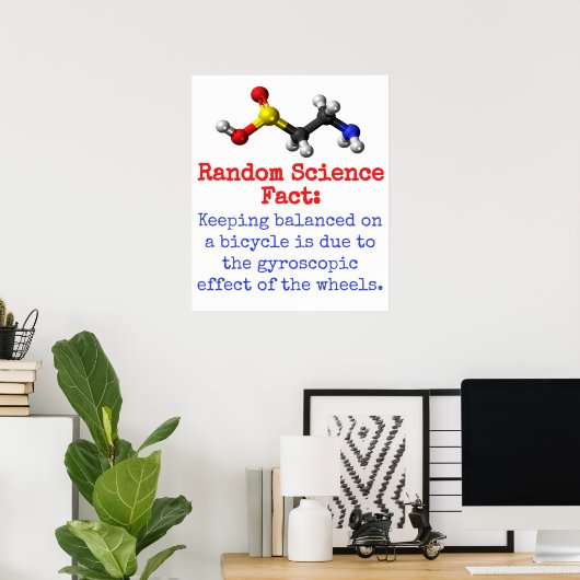 Poster Maintenir L'Équilibre Sur Un Vélo - Science Fact (Bureau à domicile)