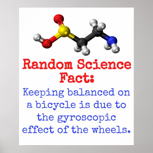 Poster Maintenir L'Équilibre Sur Un Vélo - Science Fact (Devant)