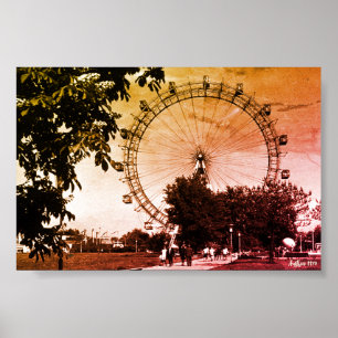 Poster Mairie de Rathaus Vienne Autriche vintage