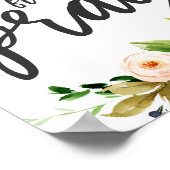 Poster Mais d'abord, Priez, prière florale Boho floral (Coin)