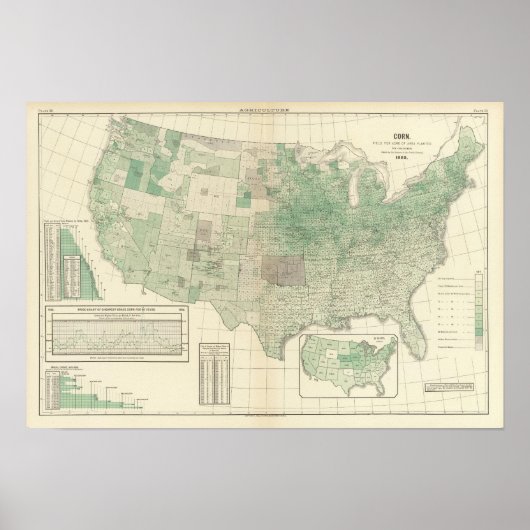 Poster Maïs par acre planté (Devant)