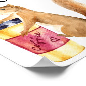 Poster Mais premier écureuil mignon au café (Coin)
