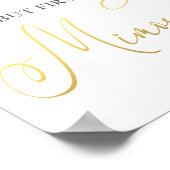 Poster Mais Premier Mimosas Or Floral Blanc (Coin)