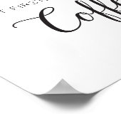 Poster Mais tout d'abord, le café - l'art noir et blanc (Coin)