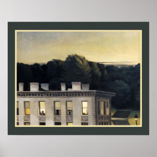 Poster "Maison à Dusk" 1935 par Edward Hopper