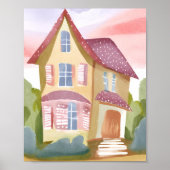 Poster Maison à l'aquarelle | Joliment Peint (Devant)