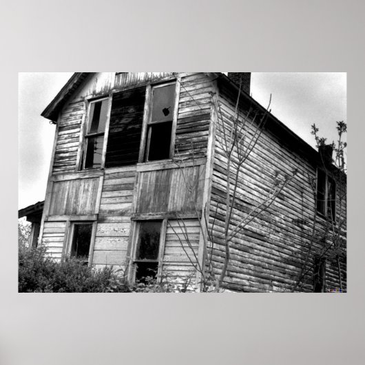 Poster Maison abandonnée à deux étages (Devant)