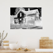 Poster Maison abandonnée - négatif (Cuisine)