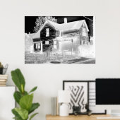 Poster Maison abandonnée - négatif (Bureau à domicile)