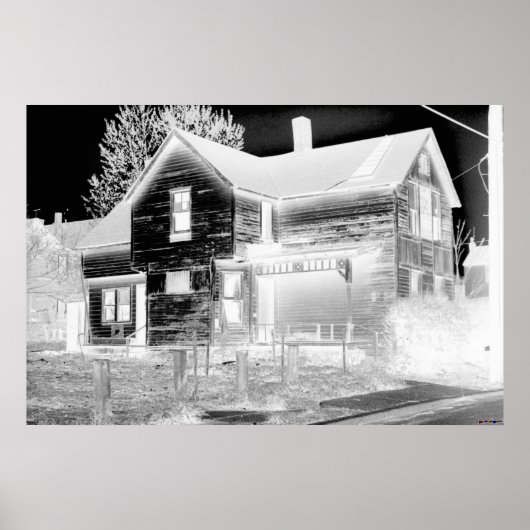 Poster Maison abandonnée - négatif (Devant)