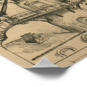 Poster Maison aérienne par Albert Robida (1883) (Coin)