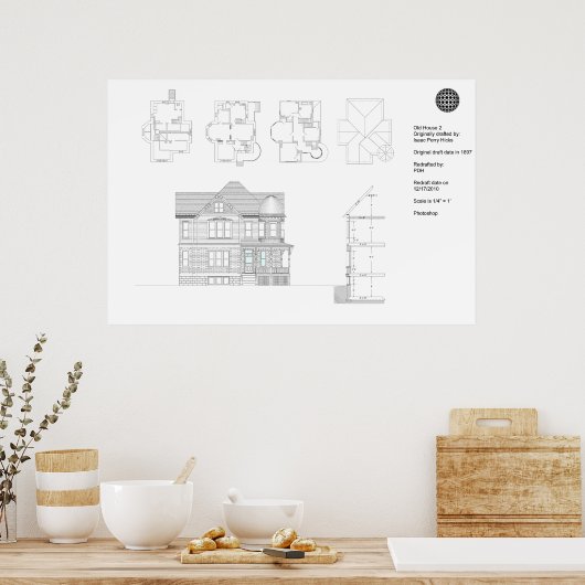 Poster Maison ancienne 2 (Cuisine)