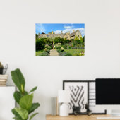 Poster Maison anglaise avec jardin fleuri (Bureau à domicile)