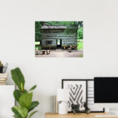 Poster Maison Appalachian à Mabry Mill, Virginie (Bureau à domicile)