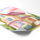 Poster Maison aquarelle | Joli Peint (Coin)