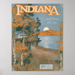 Poster Maison arrière encore en Indiana