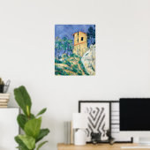 Poster Maison aux murs craqués Paul Cezanne Post Imp (Bureau à domicile)