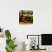 Poster Maison aux palmiers (Bureau à domicile)