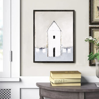 Poster Maison avec blanchisserie