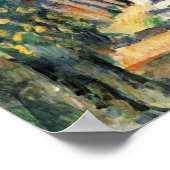 Poster Maison avec toit rouge par Paul Cezanne (Coin)